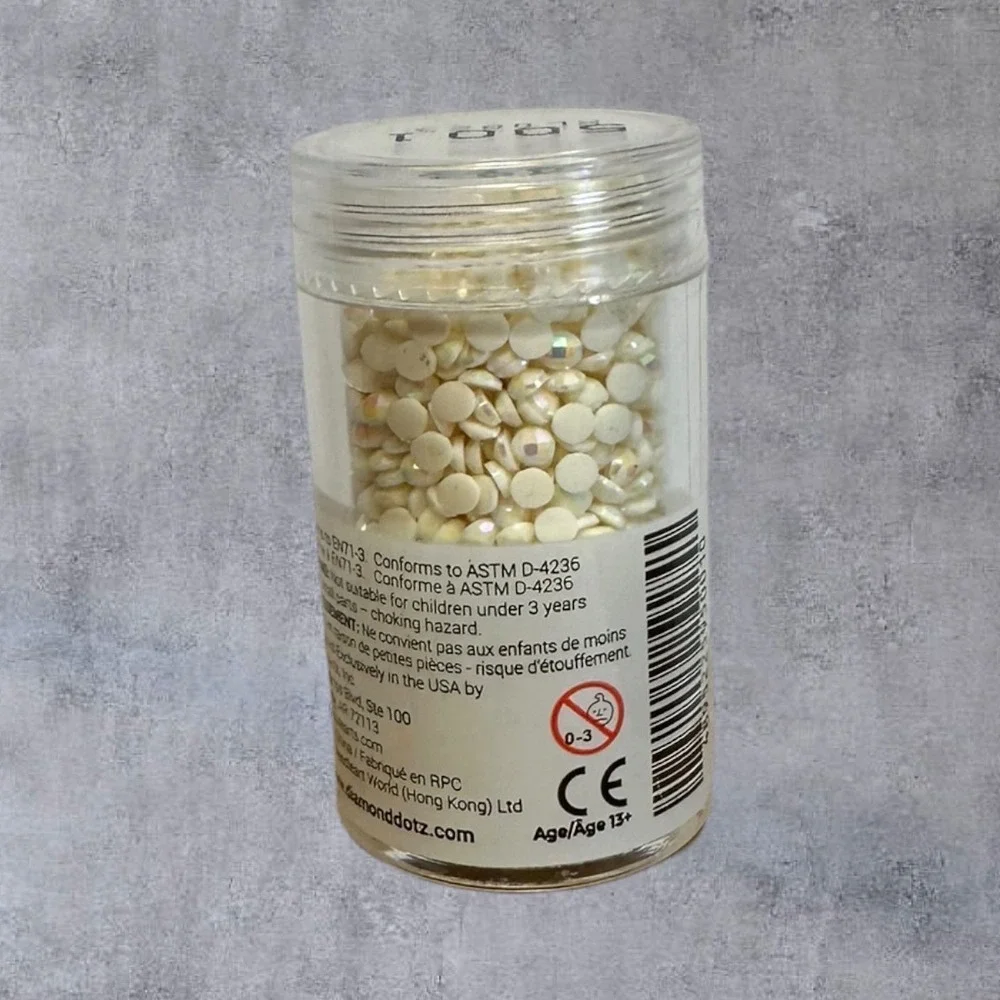 Diamond Dotz Freestyle Gems 5001 Iridescent White‎ 2000+ Count New 13 Facet DOTZ